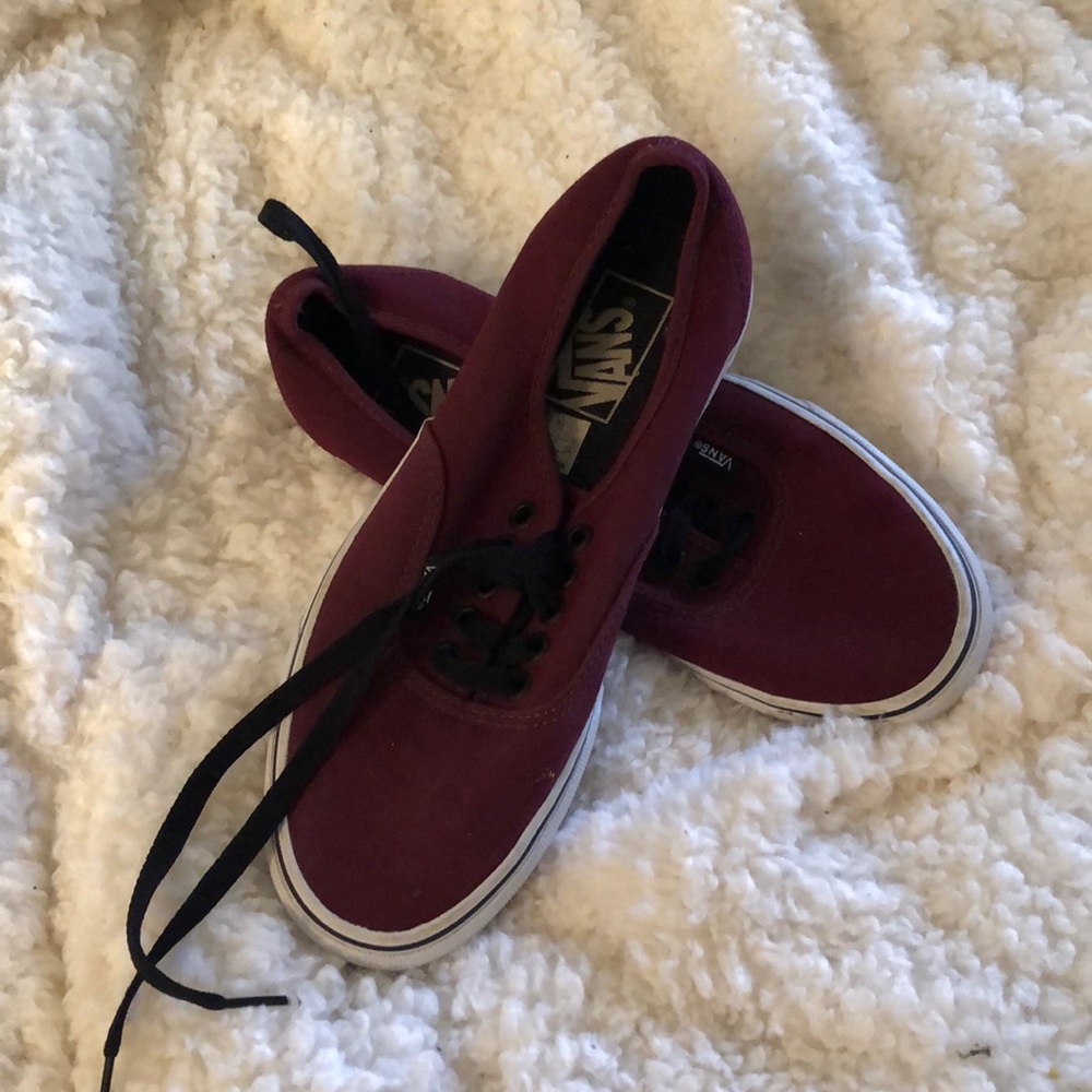 Burgundy red vans